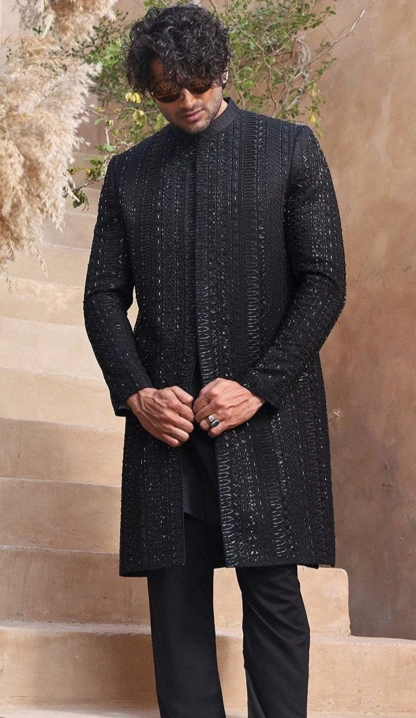 black sherwani